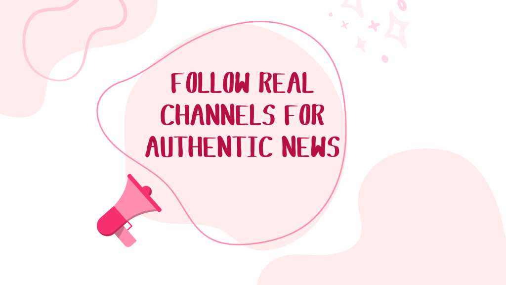 Follow real channels for authentic news