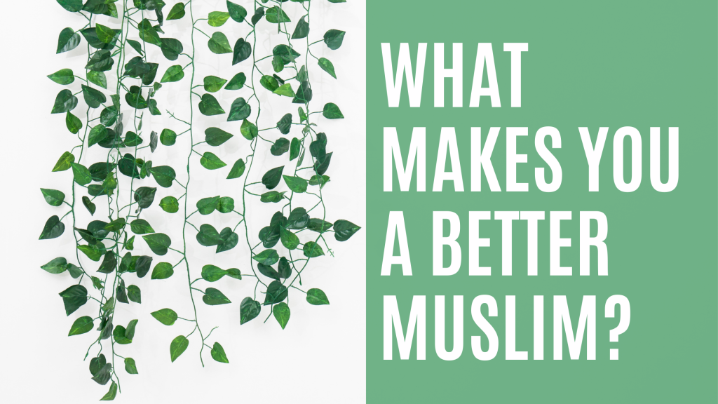 What makes you a better Muslim? 